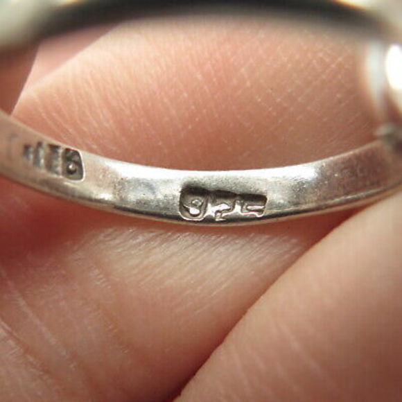 925 Sterling Silver Vintage Mexico Trinity Interlocked Ring Size 4.75 - Picture 6 of 9